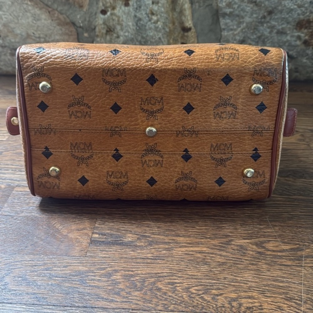 ✨German MCM Cognac Visetos Satchel Bag | Vintage - Picture 12 of 16